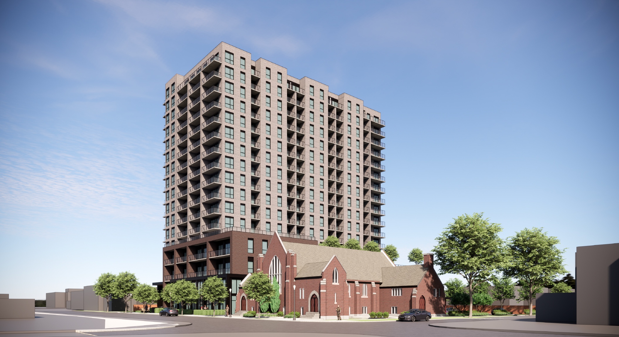 rendering of the 17-storey building